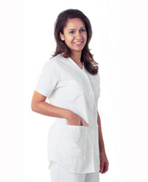 ComfortEase&trade; Ladies' Shirttail Scrub Top