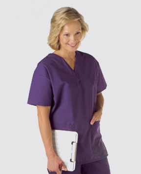 ComfortEase&trade; Unisex Two-Pocket Scrub Top